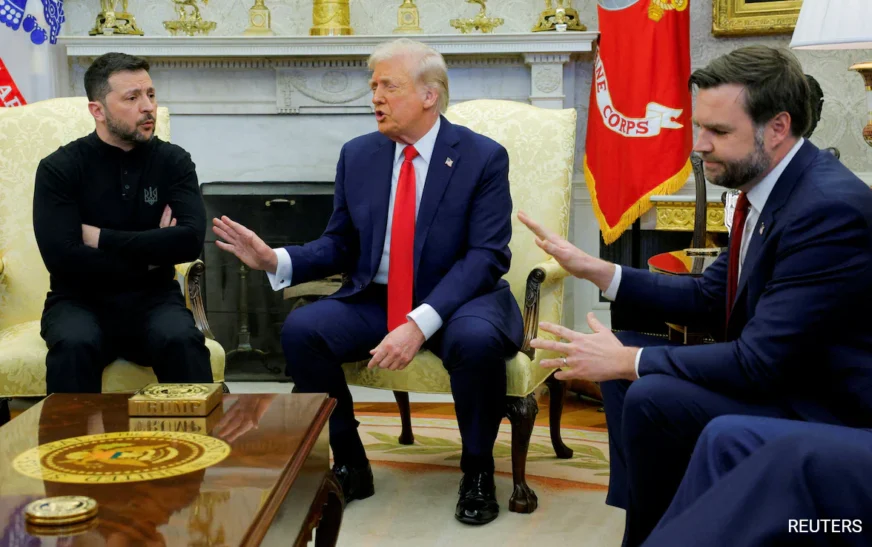 റഷ്യ-യുക്രൈൻ യുദ്ധത്തെച്ചൊല്ലി ട്രംപും സെലൻസ്‌കിയും തമ്മിൽ വാഗ്വാദം; സെലൻസ്‌കി വൈറ്റ്ഹൗസിൽ നിന്ന് ഇറങ്ങിപ്പോയി