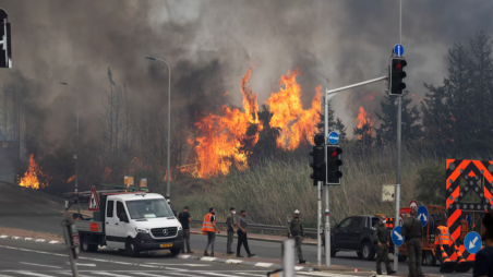 ജറുസലേമില്‍ കാട്ടുതീ നിയന്ത്രണ വിധേയമാക്കാനുള്ള ശ്രമം തുടരുന്നു