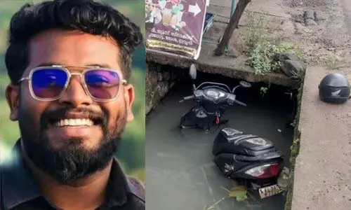 തൃശ്ശൂരിൽ സ്‌കൂട്ടര്‍ കാനയിലേക്ക് മറിഞ്ഞ് യുവാവ് മരിച്ചു