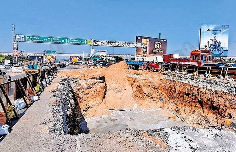വയനാട്ടിലേക്ക് ഇനി വേഗത്തിലെത്താം; കെംപെഗൗഡ സർക്കിളിൽ മേൽപാലനിർമാണം തുടങ്ങി