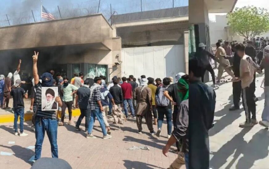 ഖമനയിയുടെ കൊലപാതകം; കറാച്ചിയിലെ യുഎസ് കോൺസുലേറ്റിന് തീയിട്ട് പ്രതിഷേധക്കാർ