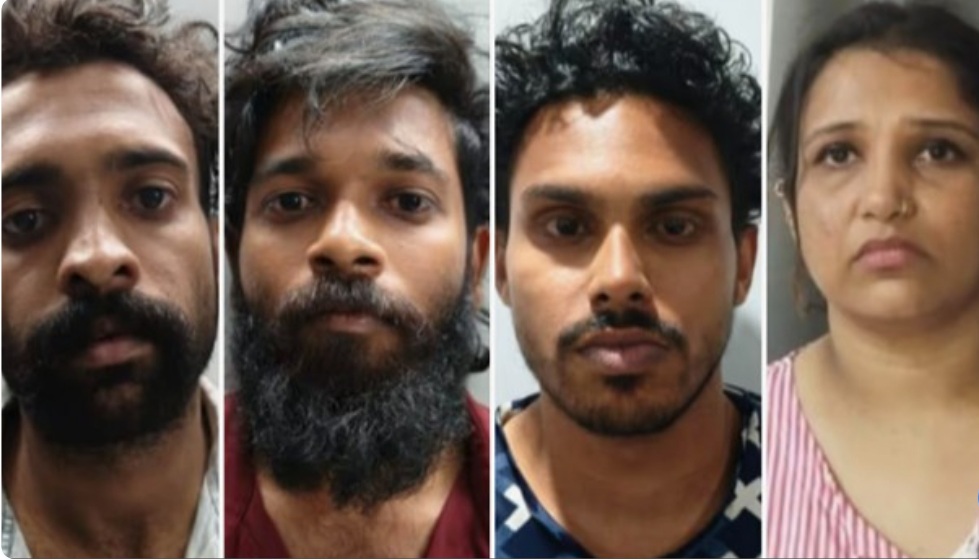 കൊ​ച്ചി​യി​ൽ എം​ഡി​എം​യു​മാ​യി യു​വ​തി ഉ​ൾ​പ്പ​ടെ 4 പേ​ർ അറസ്റ്റിൽ
