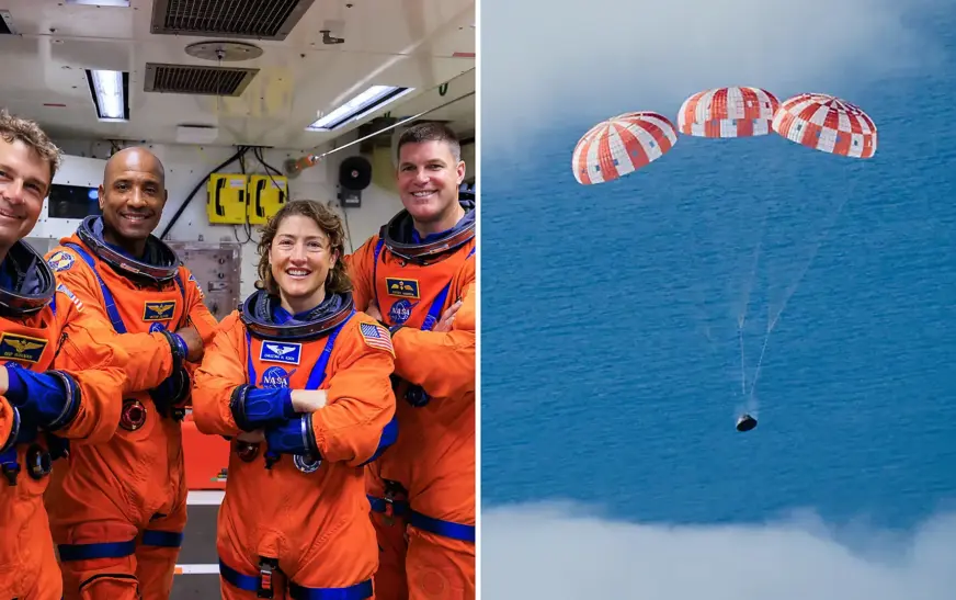 പറന്നിറങ്ങിയ ചരിത്രം, ആ​ർ​ട്ടെ​മി​സ്-2 ദൗ​ത്യ സം​ഘം ഭൂ​മി​യി​ൽ തി​രി​ച്ചി​റ​ങ്ങി