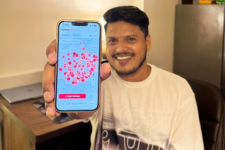 ബെംഗളൂരുവിലെ മാലിന്യകൂമ്പാരത്തിന് പരിഹാരം കാണാൻ ‘നമ്മ കസ’ ആപ്പുമായി ബംഗളൂരു സ്വദേശി
